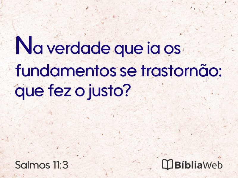 Salmos 11:3 em imagem para compartilhar