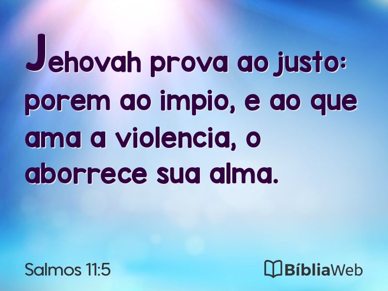 Salmos 11:5 em imagem para compartilhar
