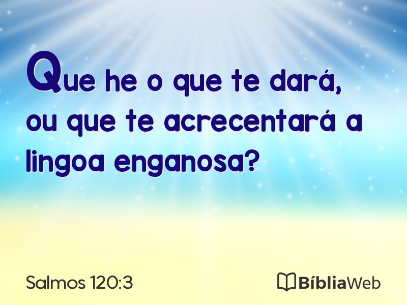 Salmos 120:3 em imagem para compartilhar
