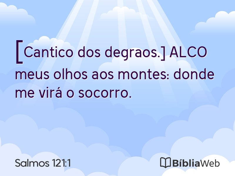 Salmos 121:1 em imagem para compartilhar