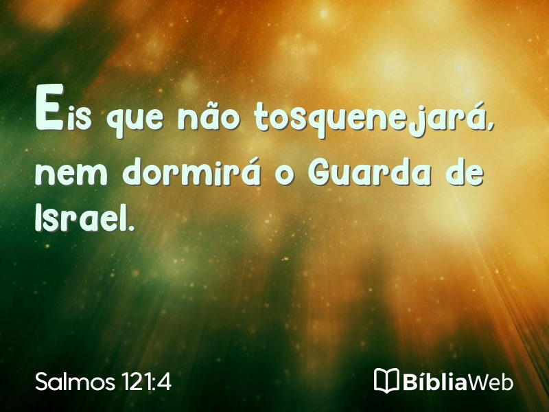 Salmos 121:4 em imagem para compartilhar