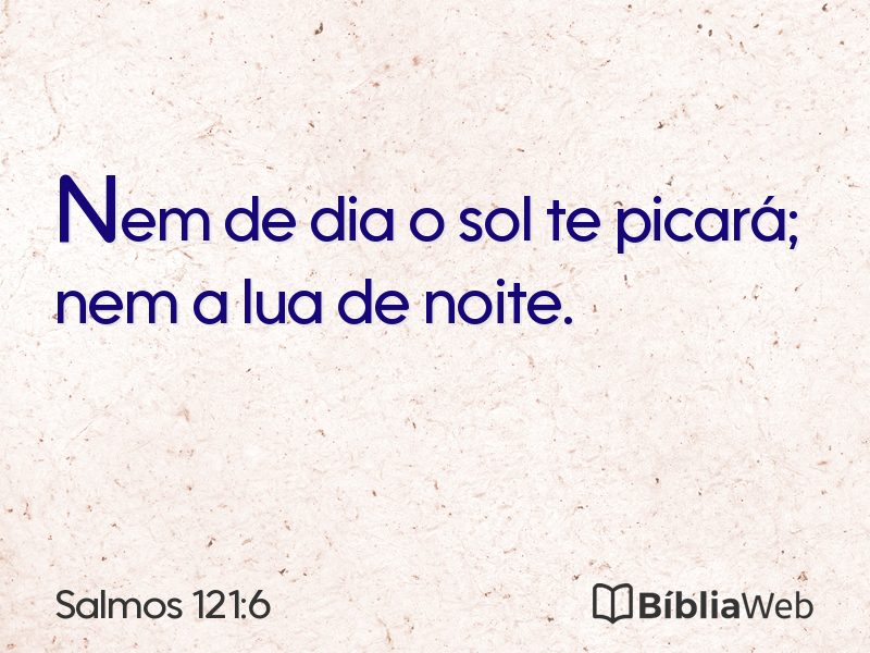 Salmos 121:6 em imagem para compartilhar