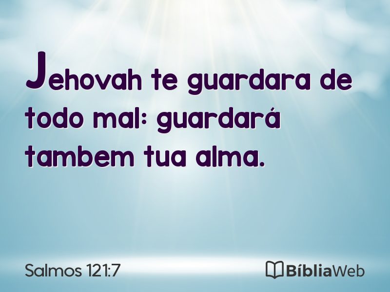 Salmos 121:7 em imagem para compartilhar