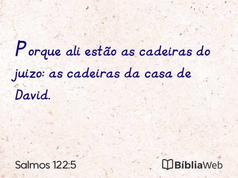 Salmos 122:5 em imagem para compartilhar