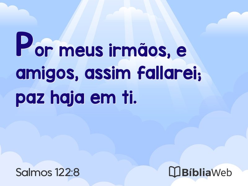 Salmos 122:8 em imagem para compartilhar