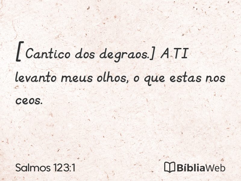 Salmos 123:1 em imagem para compartilhar