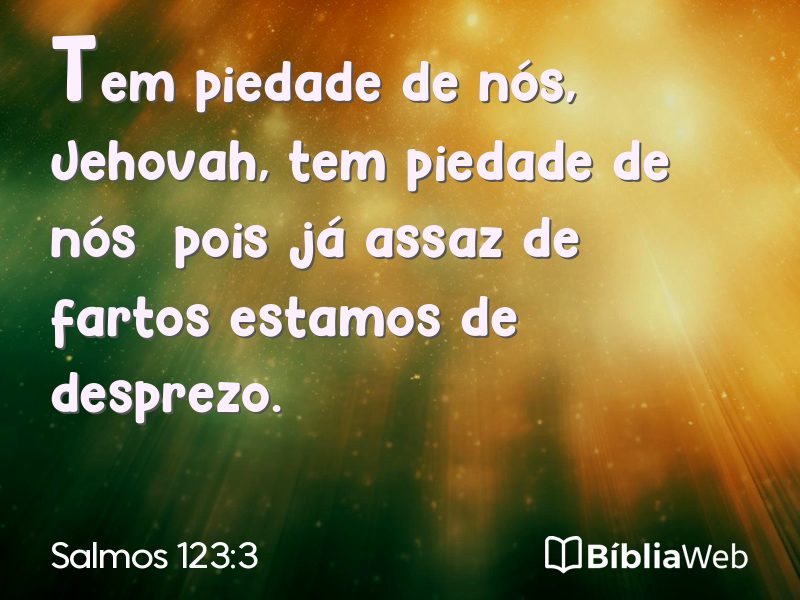 Salmos 123:3 em imagem para compartilhar