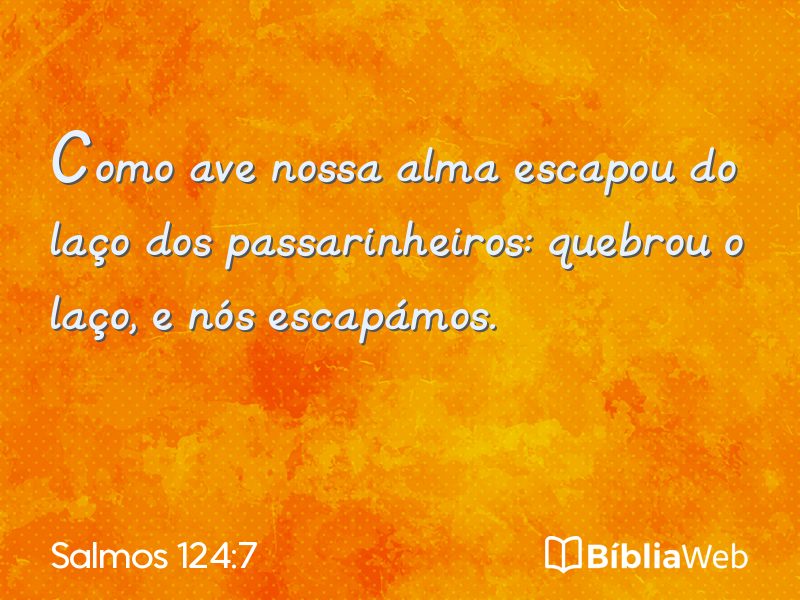 Salmos 124:7 em imagem para compartilhar