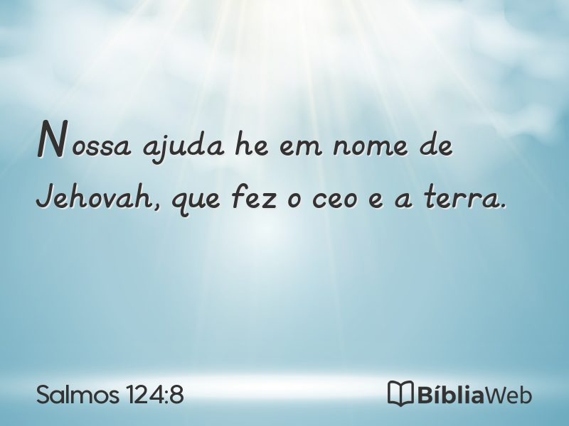 Salmos 124:8 em imagem para compartilhar