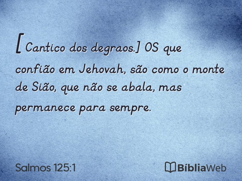 Salmos 125:1 em imagem para compartilhar