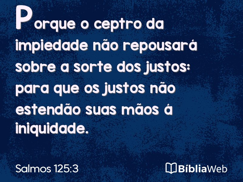 Salmos 125:3 em imagem para compartilhar