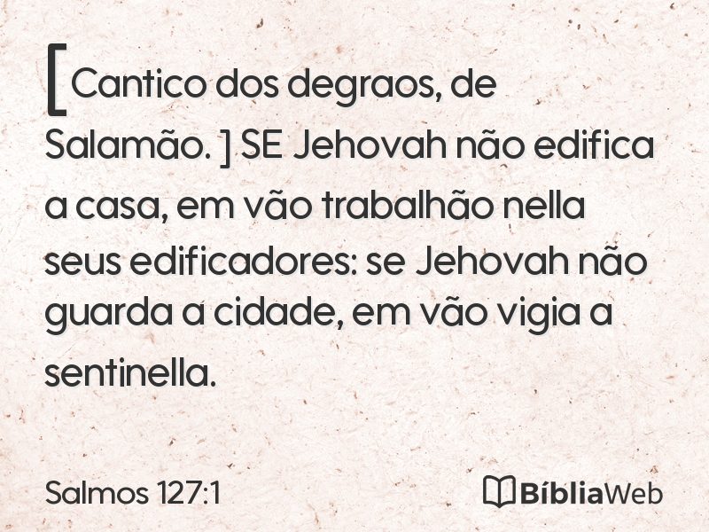 Salmos 127:1 em imagem para compartilhar