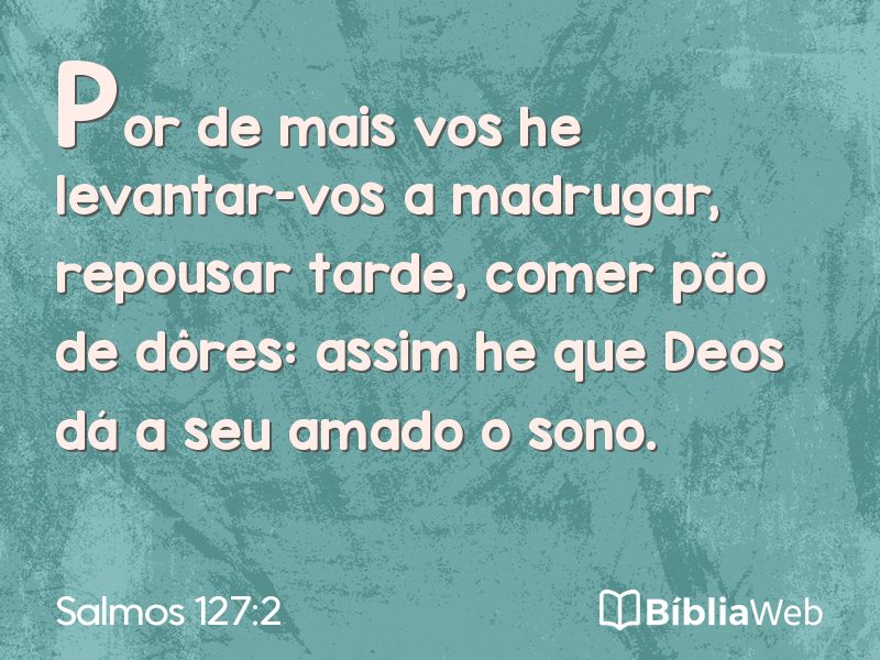 Salmos 127:2 em imagem para compartilhar