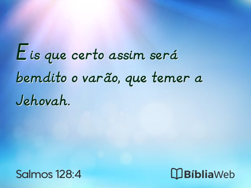 Salmos 128:4 em imagem para compartilhar