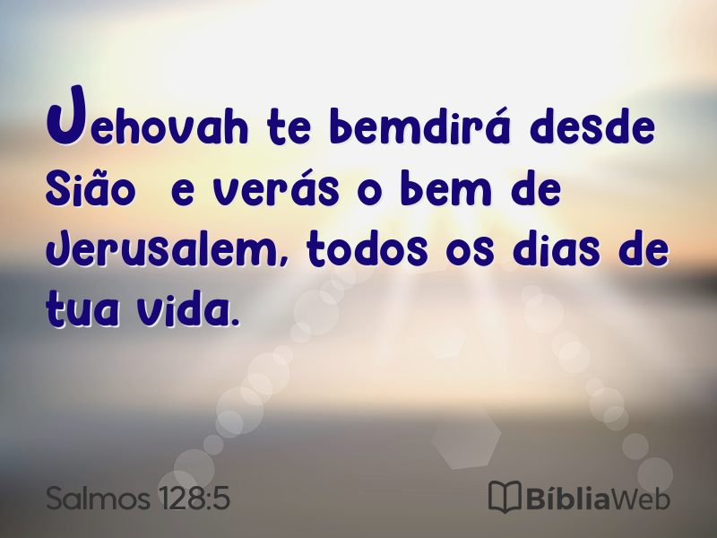 Salmos 128:5 em imagem para compartilhar