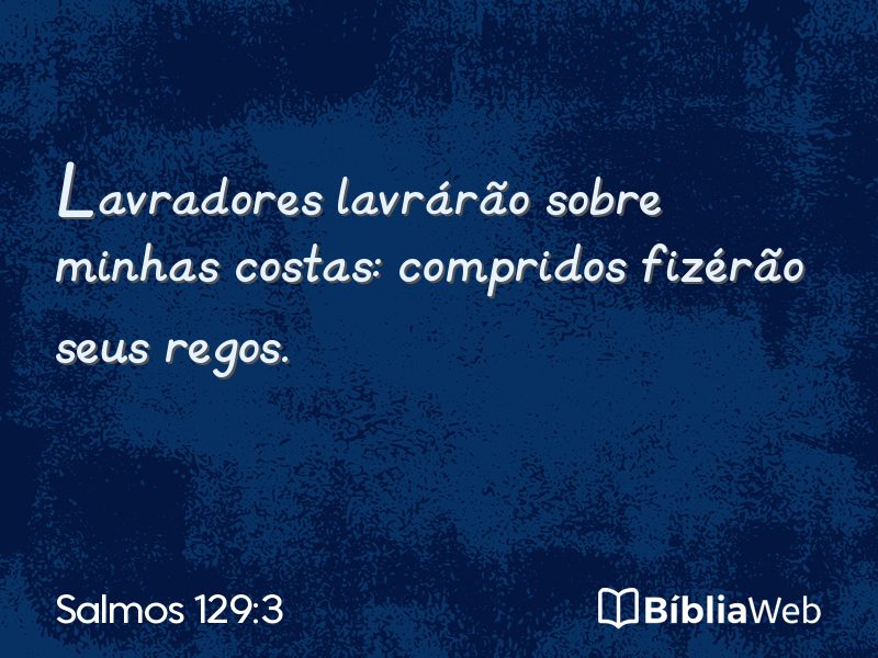 Salmos 129:3 em imagem para compartilhar