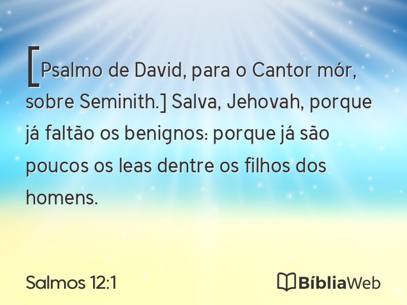 Salmos 12:1 em imagem para compartilhar