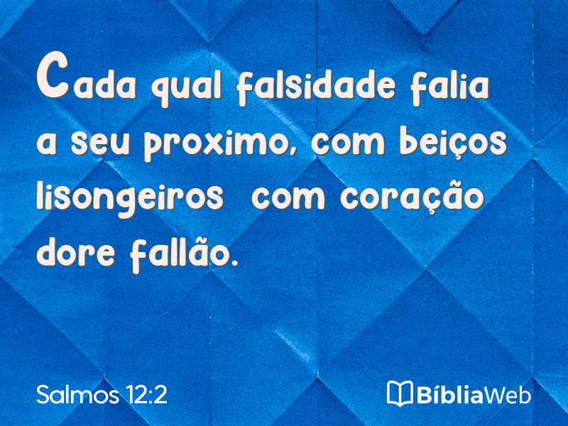 Salmos 12:2 em imagem para compartilhar