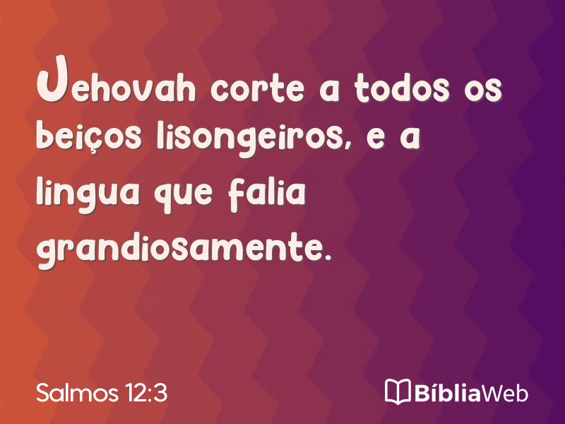 Salmos 12:3 em imagem para compartilhar