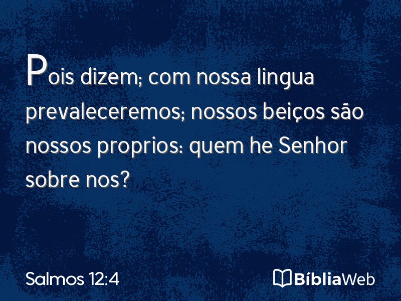 Salmos 12:4 em imagem para compartilhar