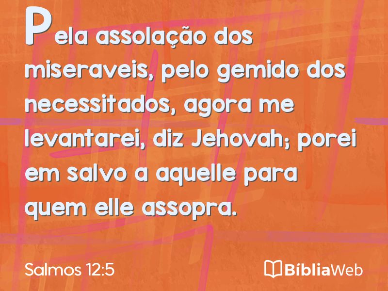 Salmos 12:5 em imagem para compartilhar