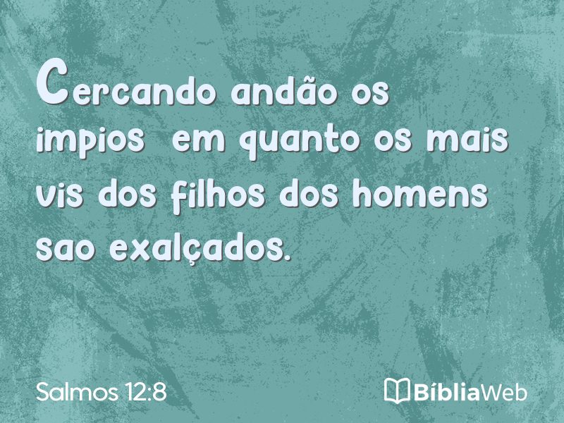 Salmos 12:8 em imagem para compartilhar