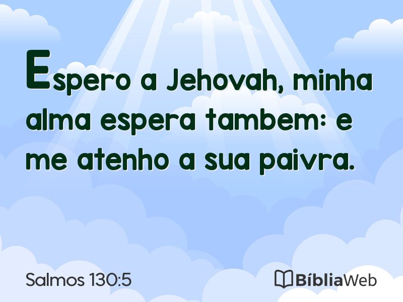 Salmos 130:5 em imagem para compartilhar