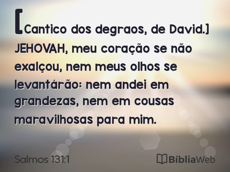 Salmos 131:1 em imagem para compartilhar
