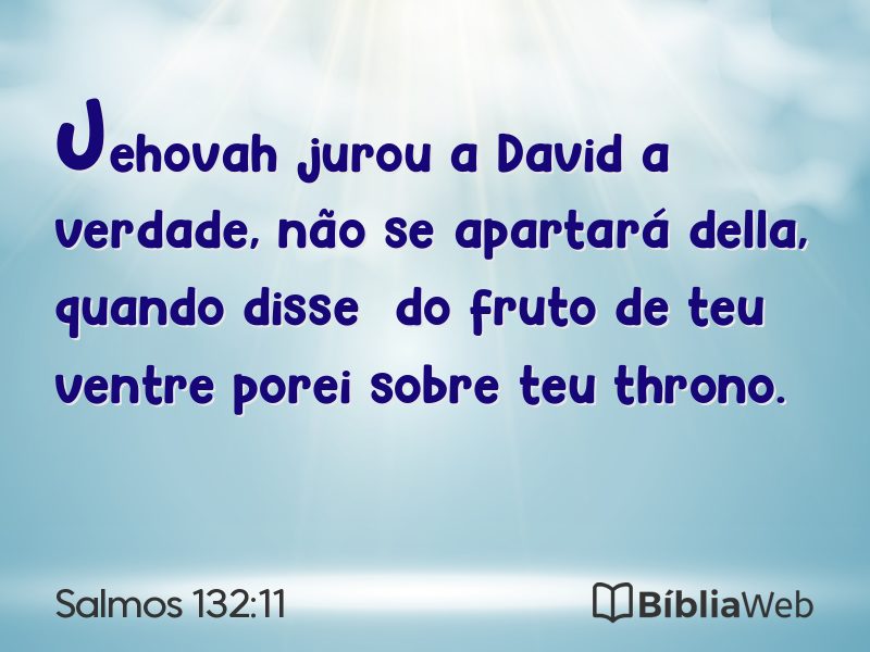 Salmos 132:11 em imagem para compartilhar
