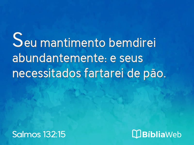Salmos 132:15 em imagem para compartilhar