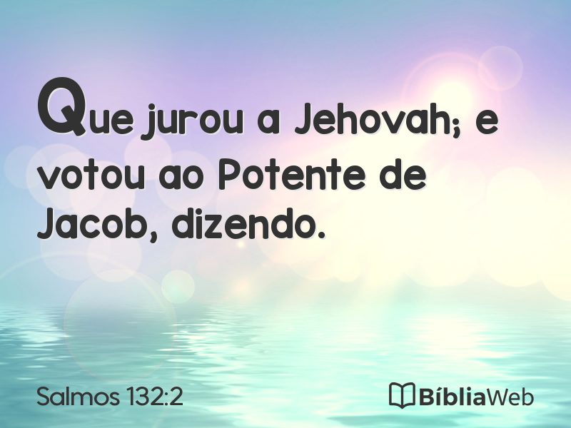 Salmos 132:2 em imagem para compartilhar