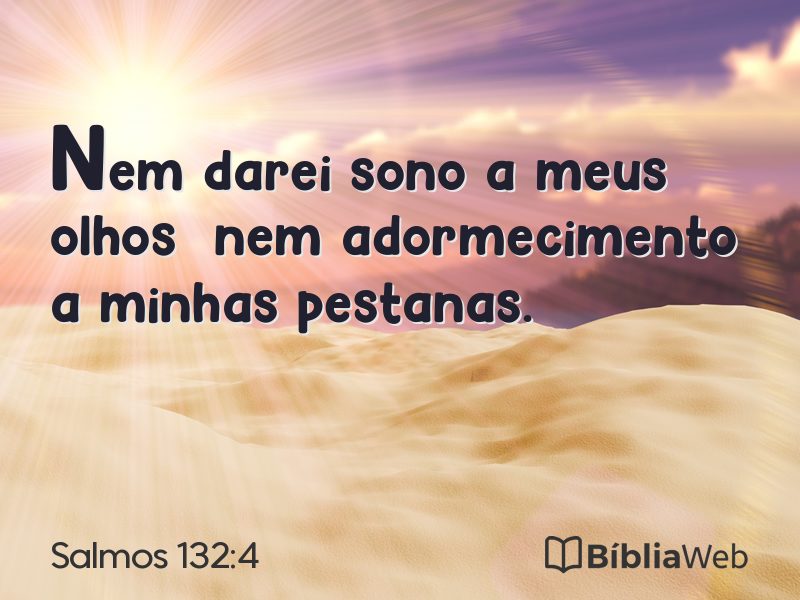 Salmos 132:4 em imagem para compartilhar
