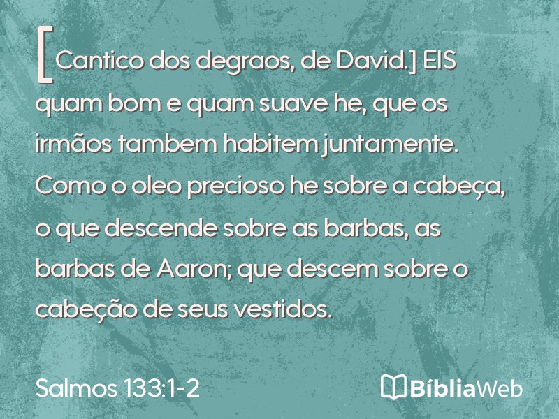 Salmos 133:1-2 em imagem para compartilhar