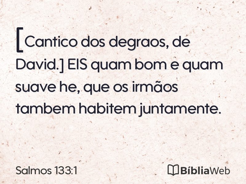 Salmos 133:1 em imagem para compartilhar
