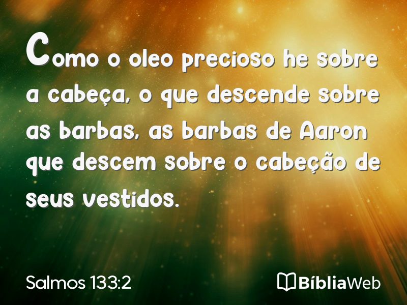 Salmos 133:2 em imagem para compartilhar