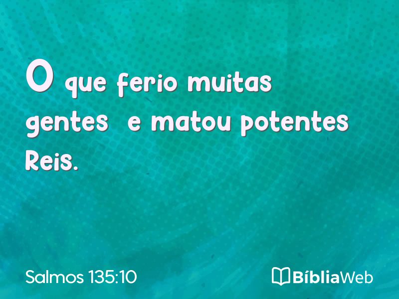 Salmos 135:10 em imagem para compartilhar