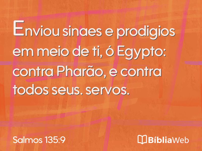 Salmos 135:9 em imagem para compartilhar
