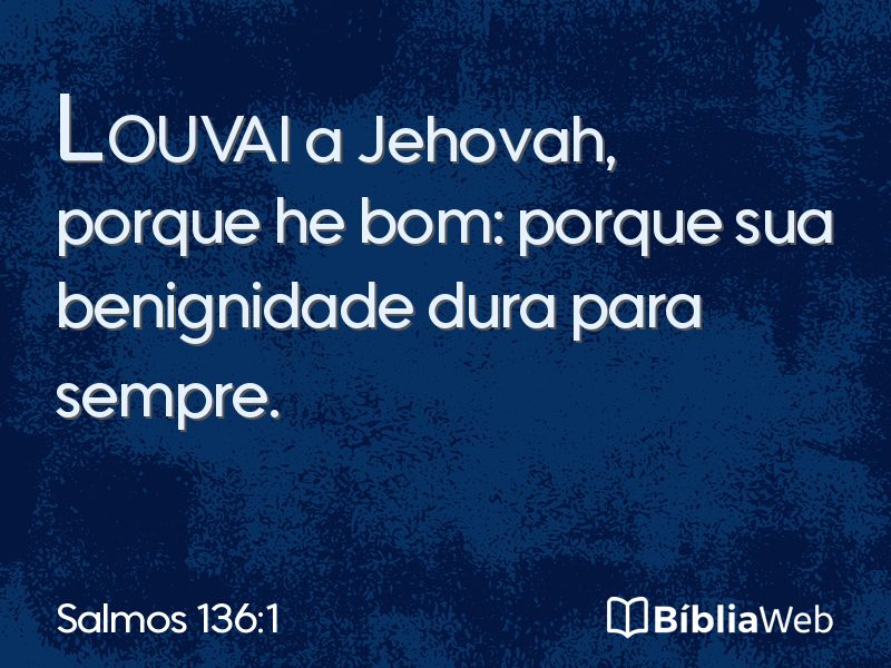 Salmos 136:1 em imagem para compartilhar