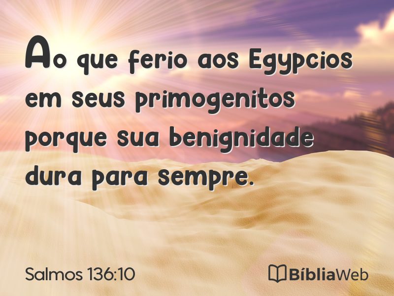 Salmos 136:10 em imagem para compartilhar
