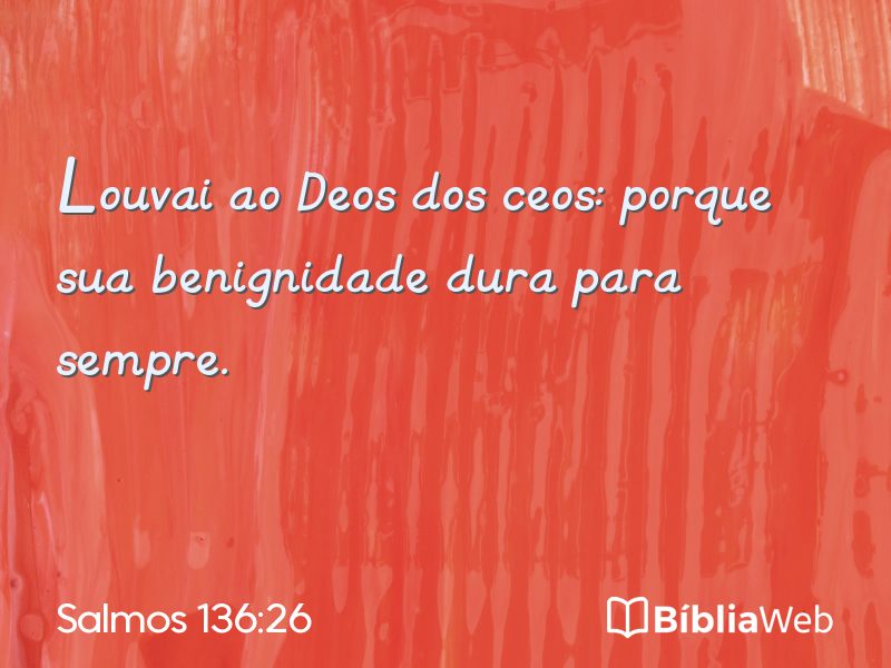 Salmos 136:26 em imagem para compartilhar