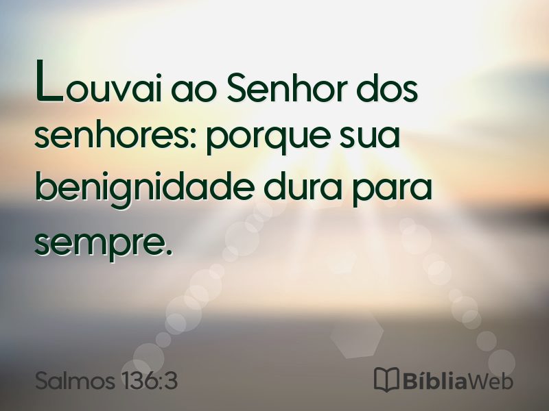 Salmos 136:3 em imagem para compartilhar