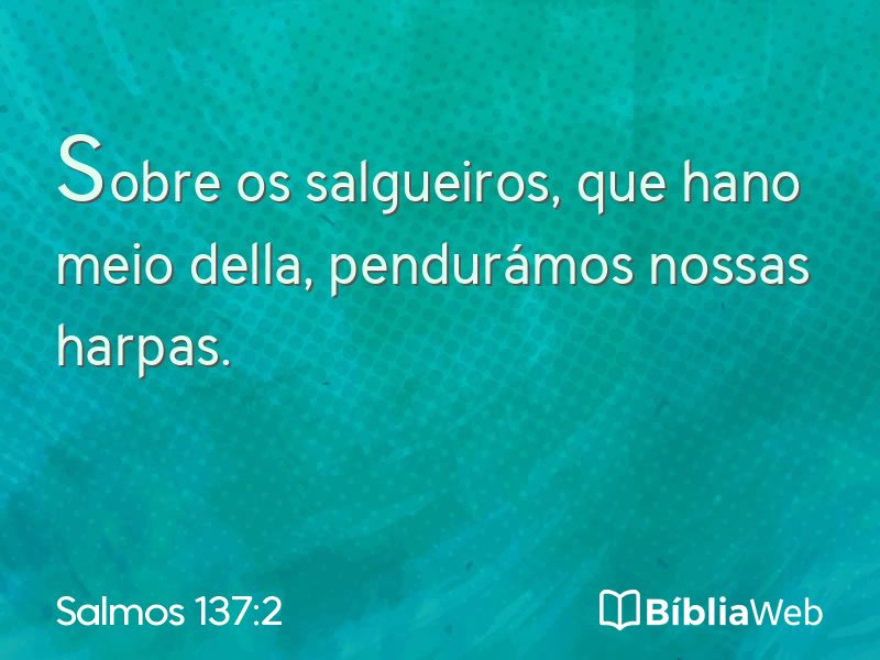 Salmos 137:2 em imagem para compartilhar