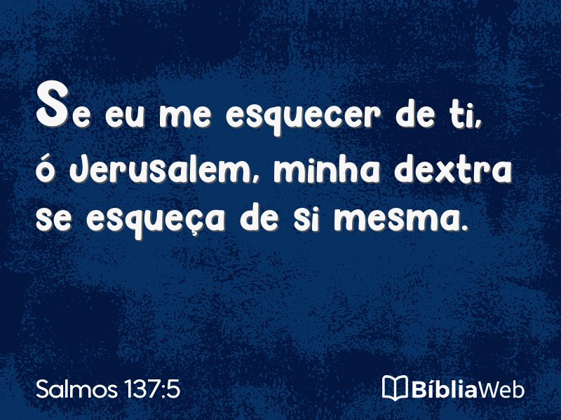 Salmos 137:5 em imagem para compartilhar