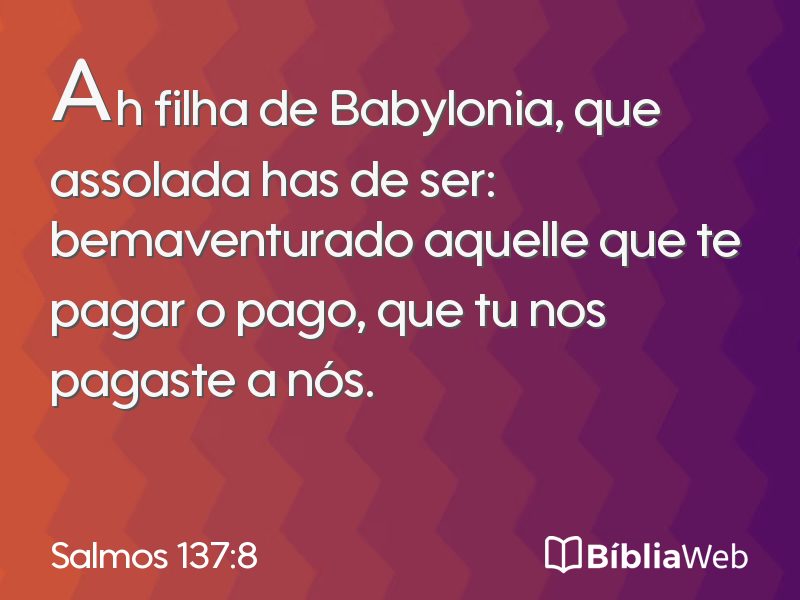 Salmos 137:8 em imagem para compartilhar
