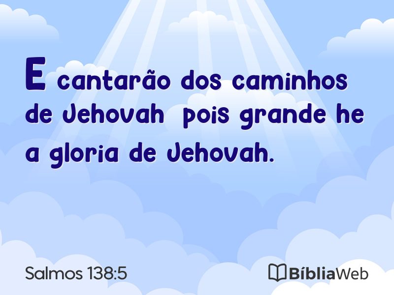 Salmos 138:5 em imagem para compartilhar