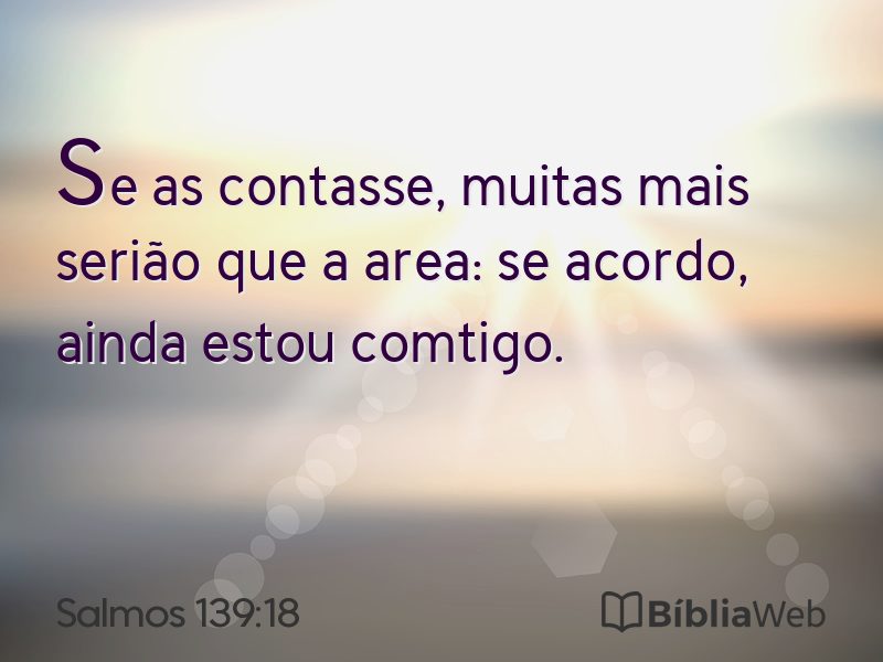 Salmos 139:18 em imagem para compartilhar
