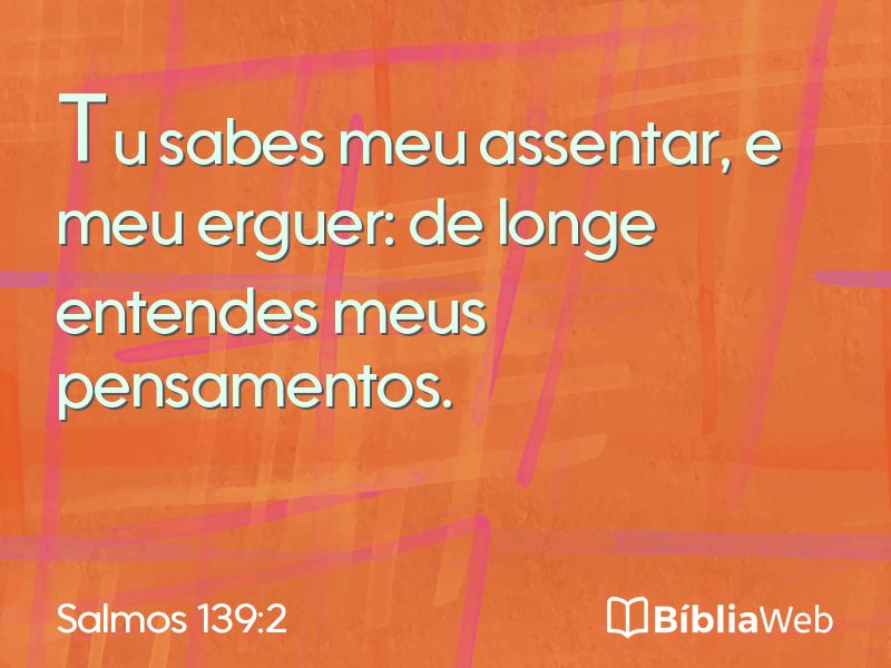 Salmos 139:2 em imagem para compartilhar