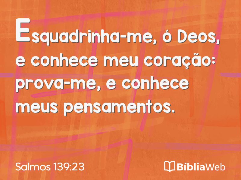 Salmos 139:23 em imagem para compartilhar