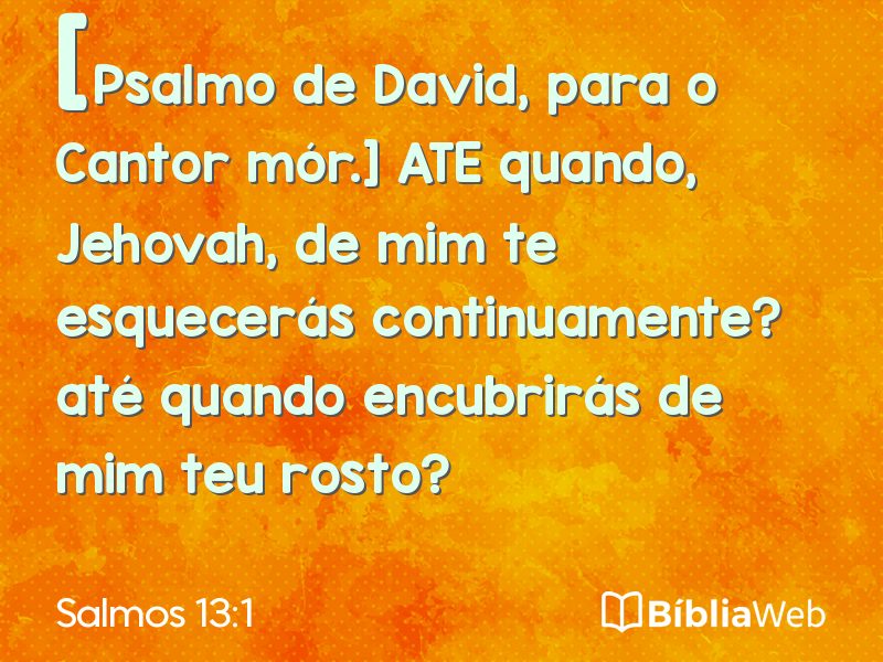 Salmos 13:1 em imagem para compartilhar