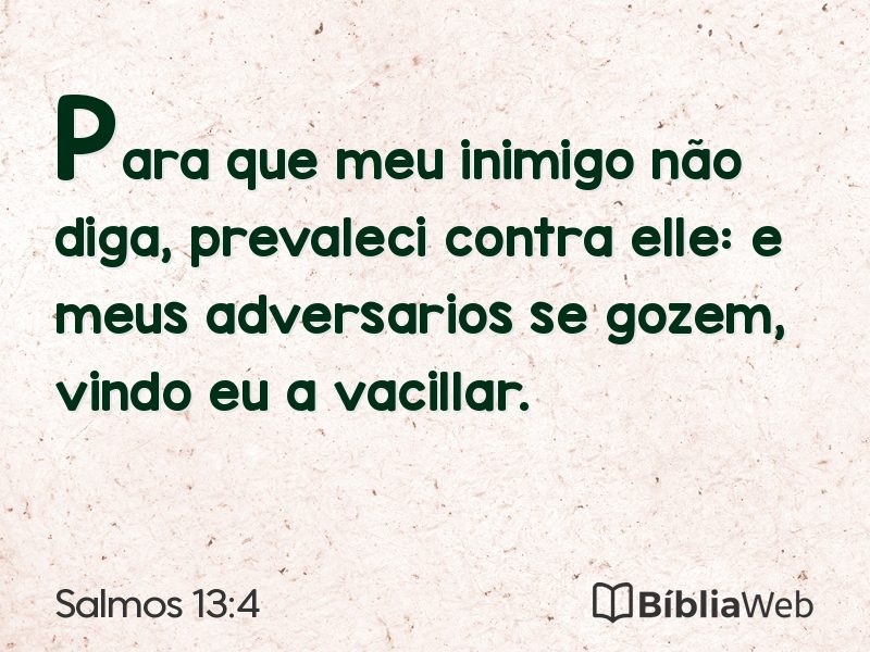 Salmos 13:4 em imagem para compartilhar